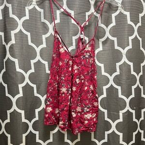 American Eagle Outfitters Red Floral Camisole